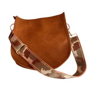 NWT Ahdorned Satchel Crossbody in Tan